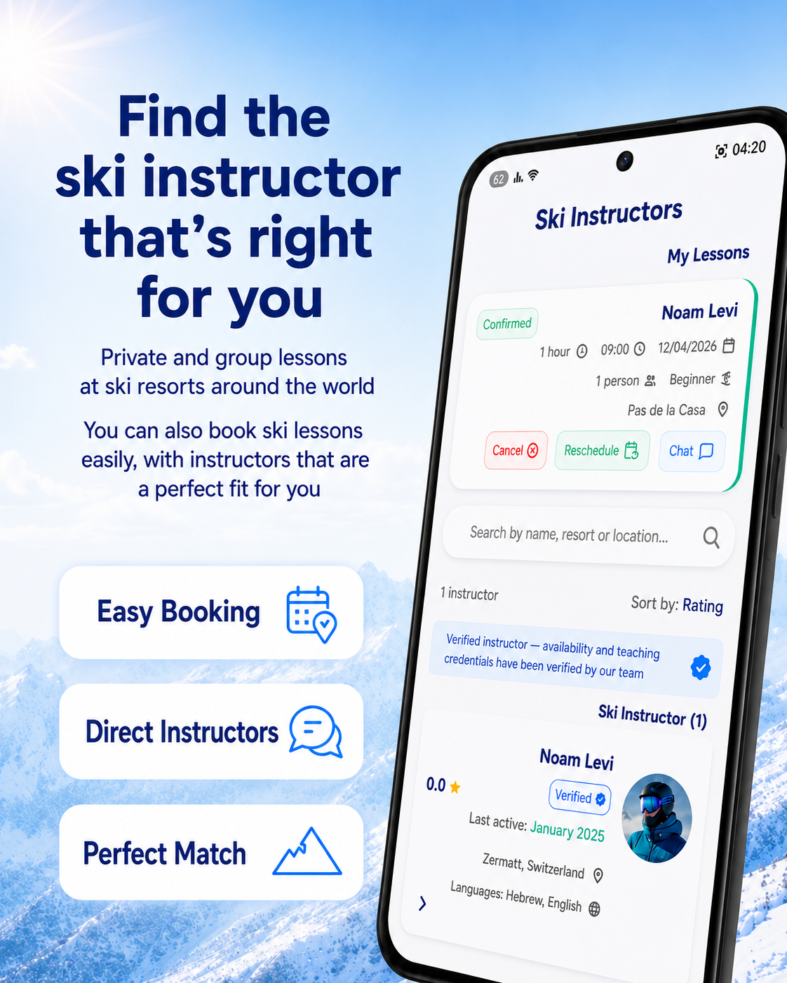Find the ski instructor that fits you